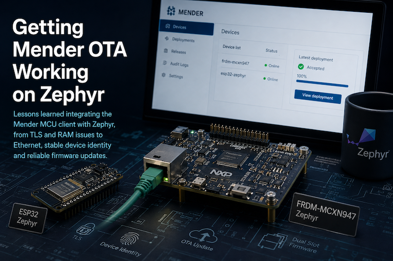 Getting Mender OTA Working on Zephyr